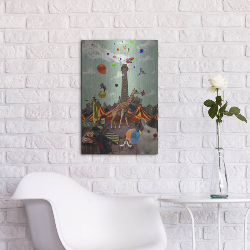 "Circus" par Elo Marc sur métal, H 24 po x l 16 po