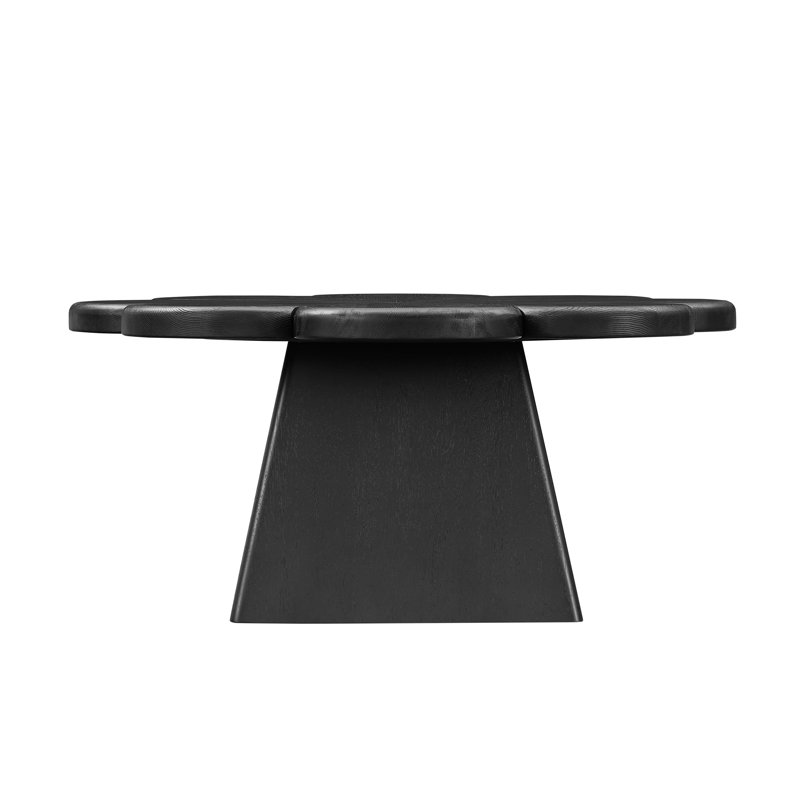 Petal Solid Wood Coffee Table, Black