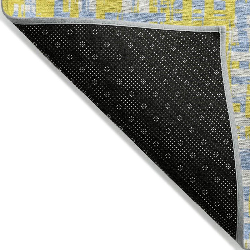 Zarifa Gold Washable Indoor-Outdoor Rug - , 9' x 12'