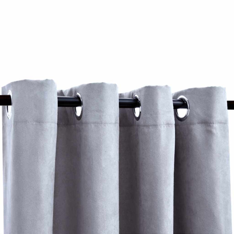 Azurah Blackout Curtain Pair, Width 140 x Drop 175cm, Grey
