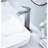 Bathroom Sink Faucet With Waterfall Spout And Single Handle, Pop - Up Drain  No Overflow , Brushed Nickel Stainless Steel, Beautiful Effect, Easy Water Flow Temperature Adjustment, Corrosion Surface,-121720607