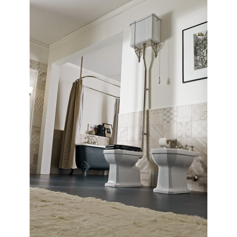 Belfry Bathroom Coralayne 145mm White Ceramic Oval Wall Hung Basin Bathroom Sink with Overflow