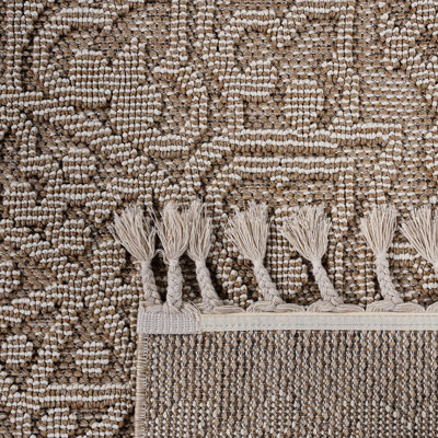 Tapis intérieur / extérieur beige 6x9 Medallion