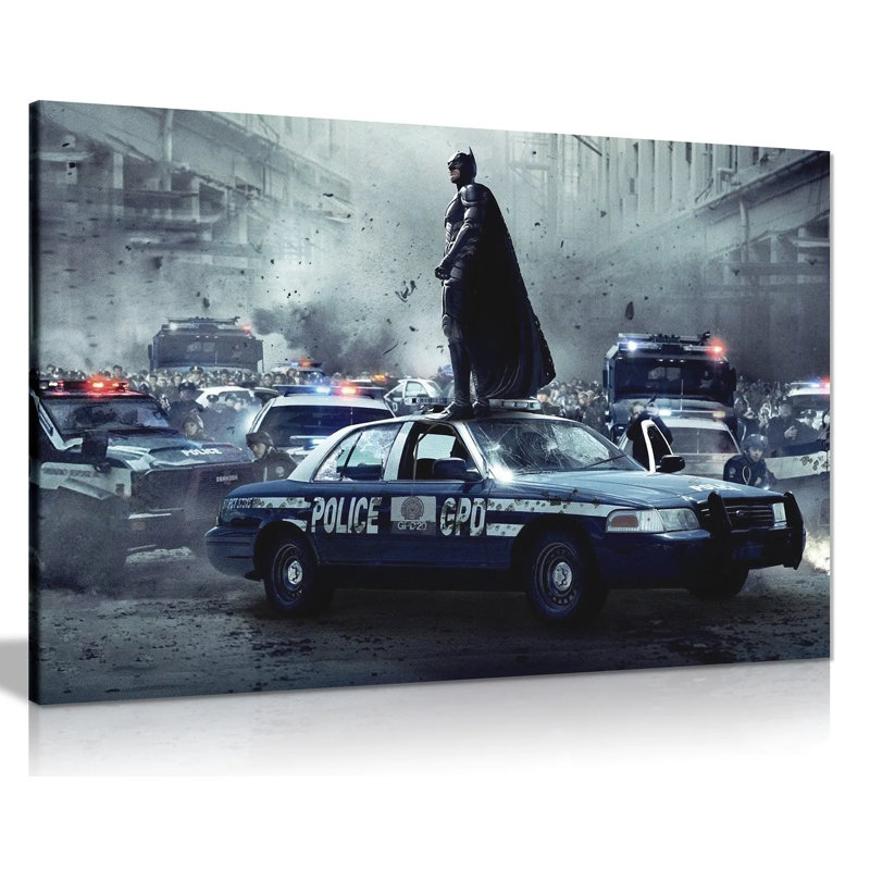 Batman Dark Knight Heath Ledger Movie - Wrapped Canvas Print, 31cm H x 46cm W