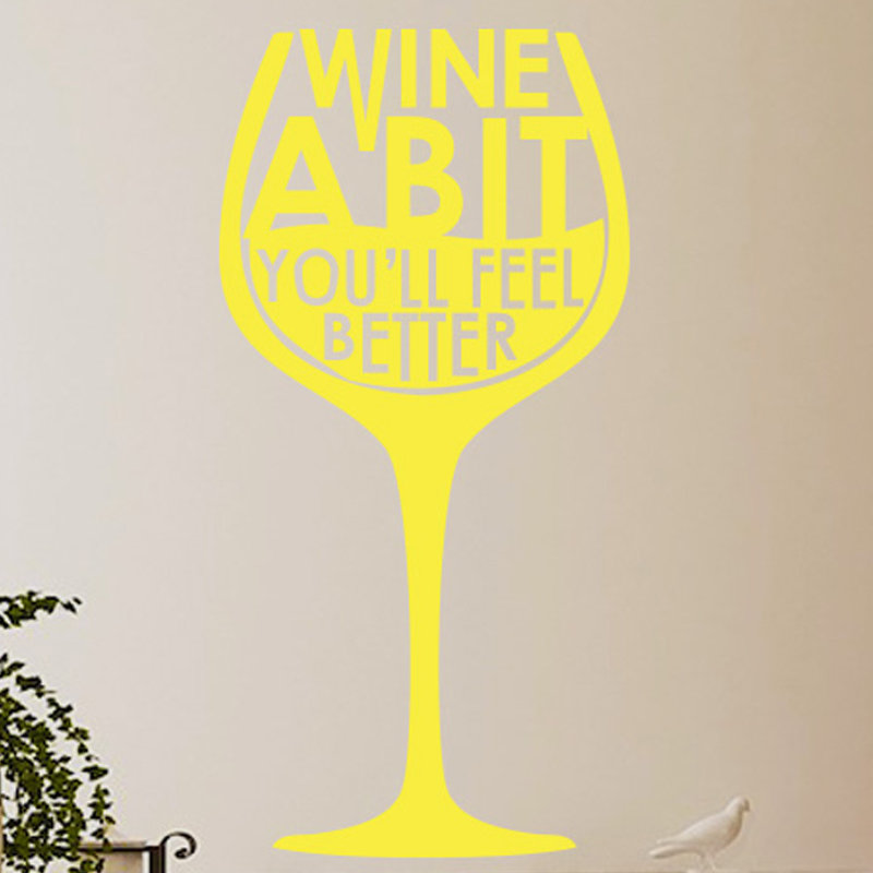 Food & Beverage Wall Decal, Bright Yellow, Large