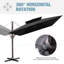 Parasol en porte-à-faux 12 pi x 9 pi, base lestée non incluse-1915961279
