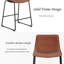 Tabourets de bar 26 po en cuir (ensemble de 4)-405396302