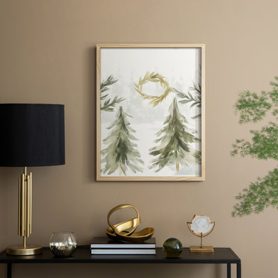 «Christmas Holiday Art» CECLXIX, reproduction d'art encadrée - bois massif