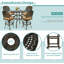 Patio Dining Set with Round Table , Cushions Included-339985542