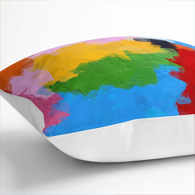 Square Throw Cushion, 40cm H x 40cm W x 15cm D, White