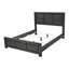 Kardelen Queen Size Panel Bed in Dark Grey-794789240