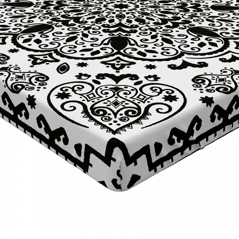 Microfiber Floral Fitted Sheet, Twin Fitted Sheet