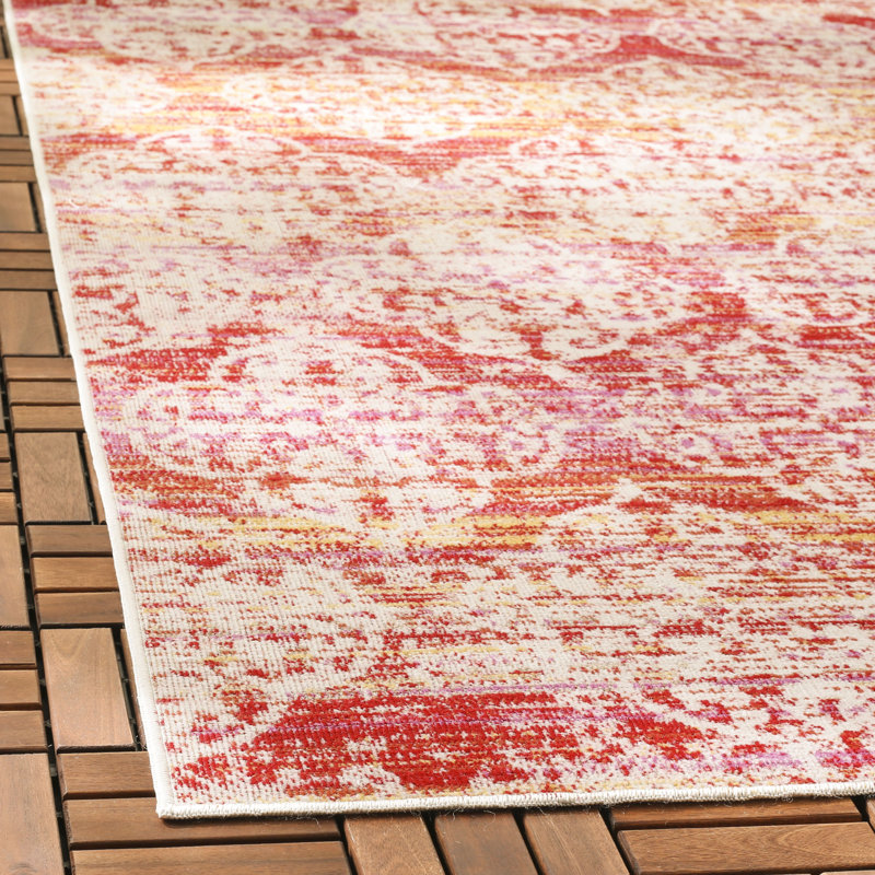 Tapis à motif géométrique Griffeth Performance, Rond 6 pi 7 po