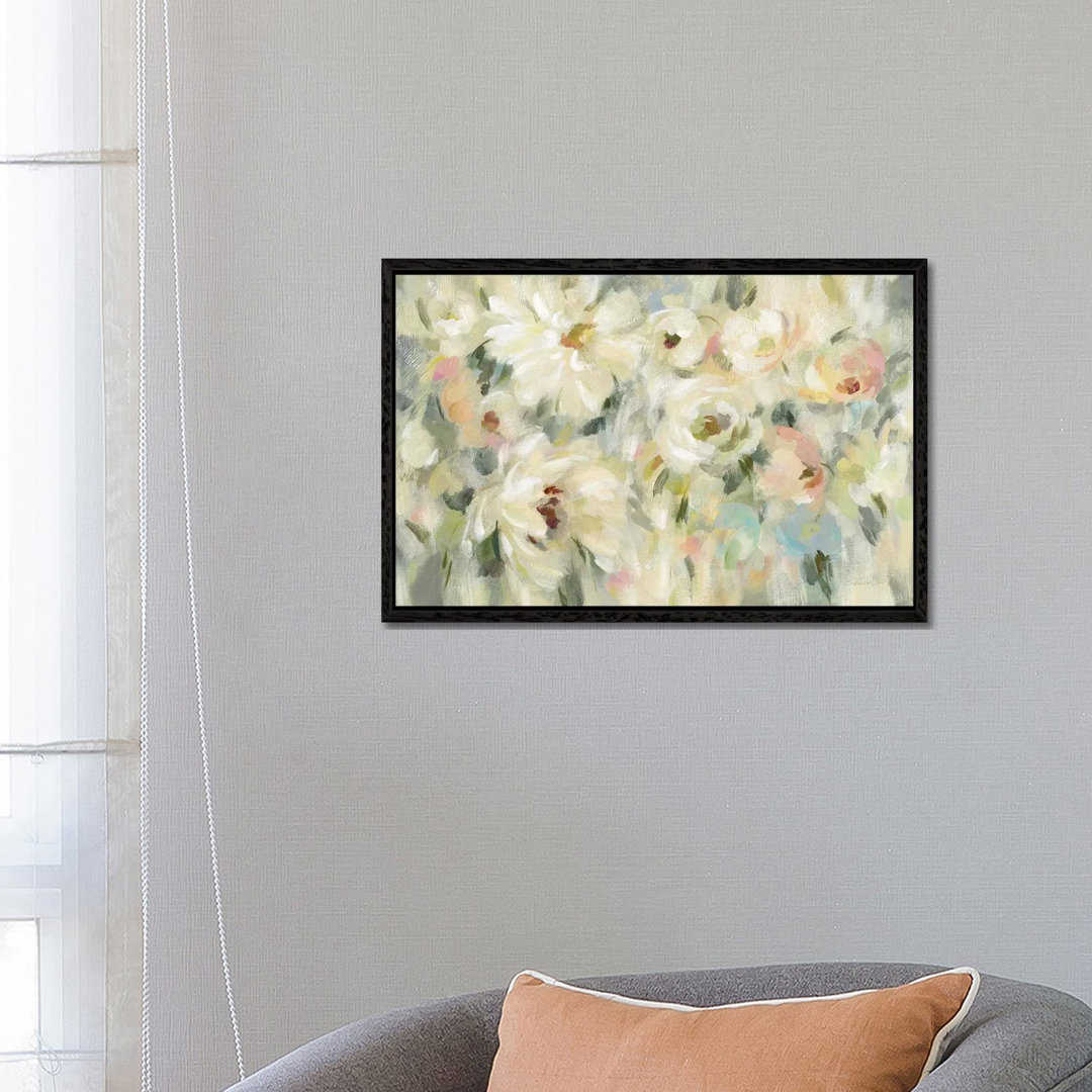 Expressive Pale Floral von Silvia Vassileva - Galerie Giclée auf Leinwand