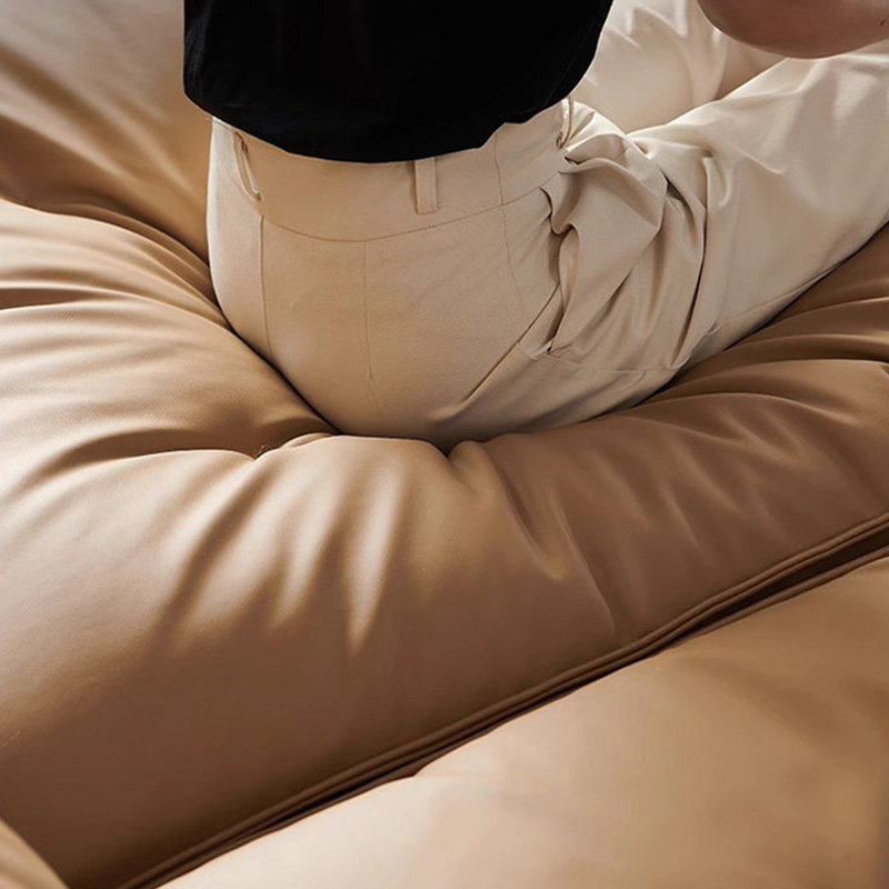 Causeuse modulaire en cuir véritable Coffee Coffee