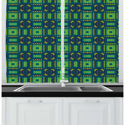 Geometric Kitchen Curtain