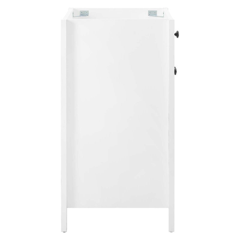 Nantucket White Wood and MDF Single Bathroom Vanity Cabinet