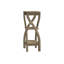 Table de bout carrée en bois taupe profond 32 po avec deux tablettes Gracie Mills