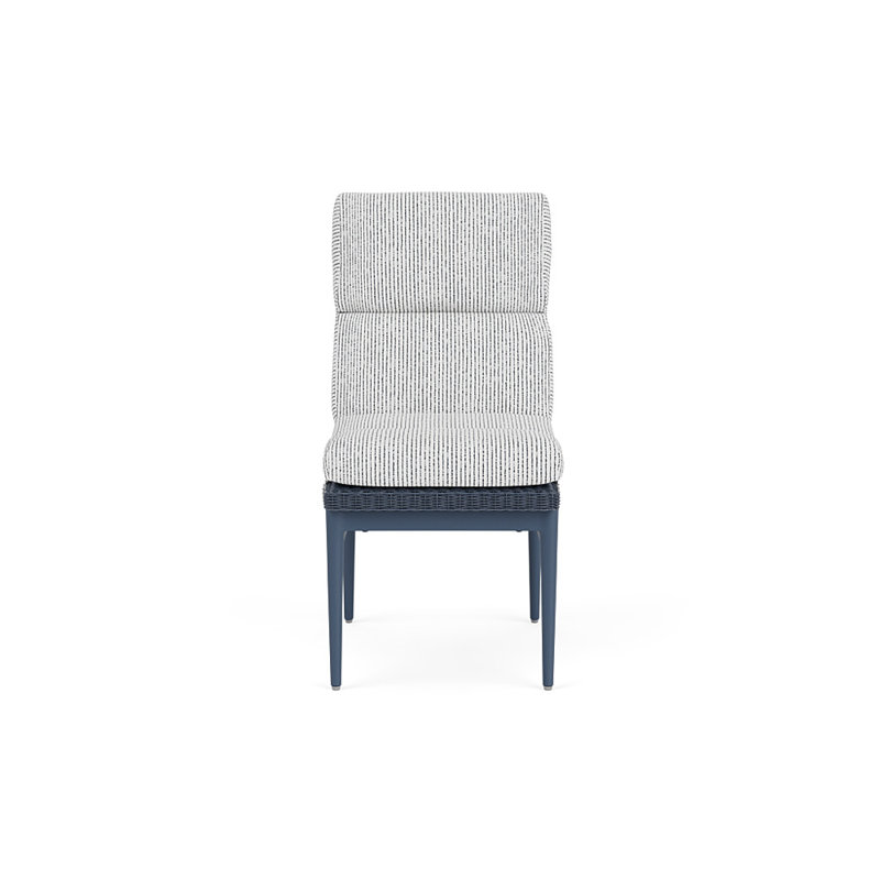 Cascade Outdoor Dining Side Chair, Burson Domino, Denim Blue