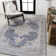Wincer Chenille Cottage Medallion Machine-Washable Dark Gray/Yellow Rug