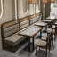 Banc rembourré en similicuir Retro Light Luxury