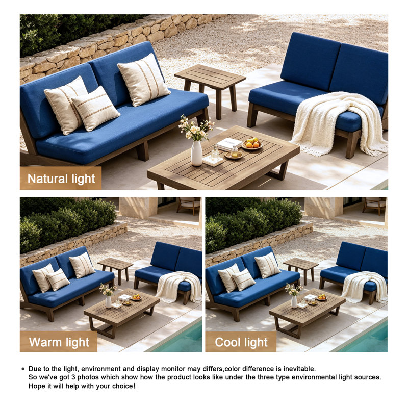 Polett Outdoor Conversation Set Solid Wood Group