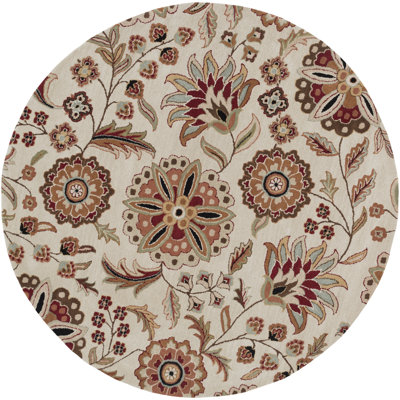 Elsberry Hand Tufted Wool Floral Indoor Rug