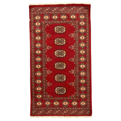 Hand-Knotted Red Area Rug