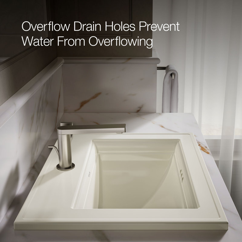 Memoirs® Stately Drop-in Bathroom Sink, Biscuit, Single Hole