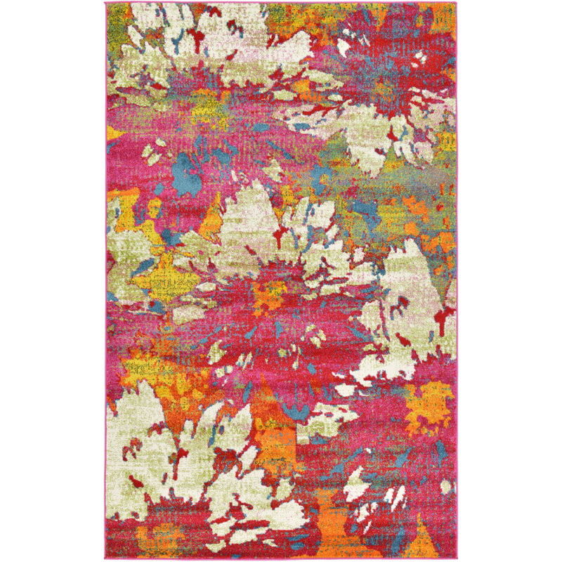 Elvia Abstract Indoor Rug, Rectangle 3'3" x 5'3"