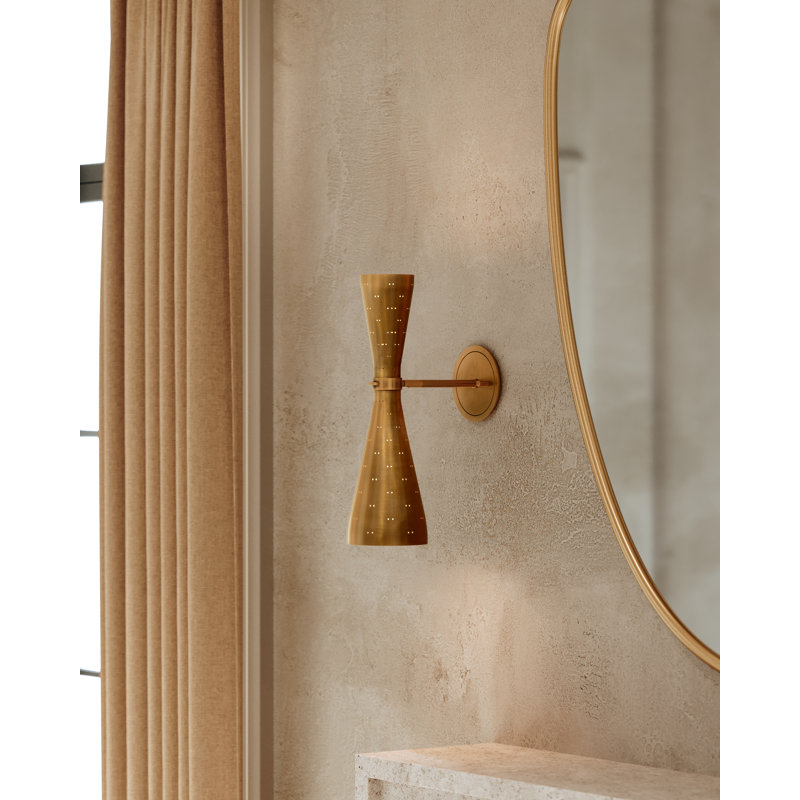 Allanton Wall Sconce in Aged Brass, Gold