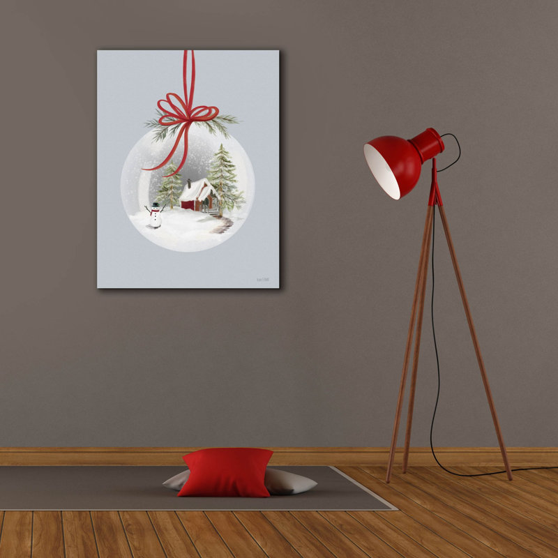 Toile épique Graffiti «Country Christmas Snow Globe Ornament» par House Fenway, 26 po x 34 po, H 34 po x l 26 po