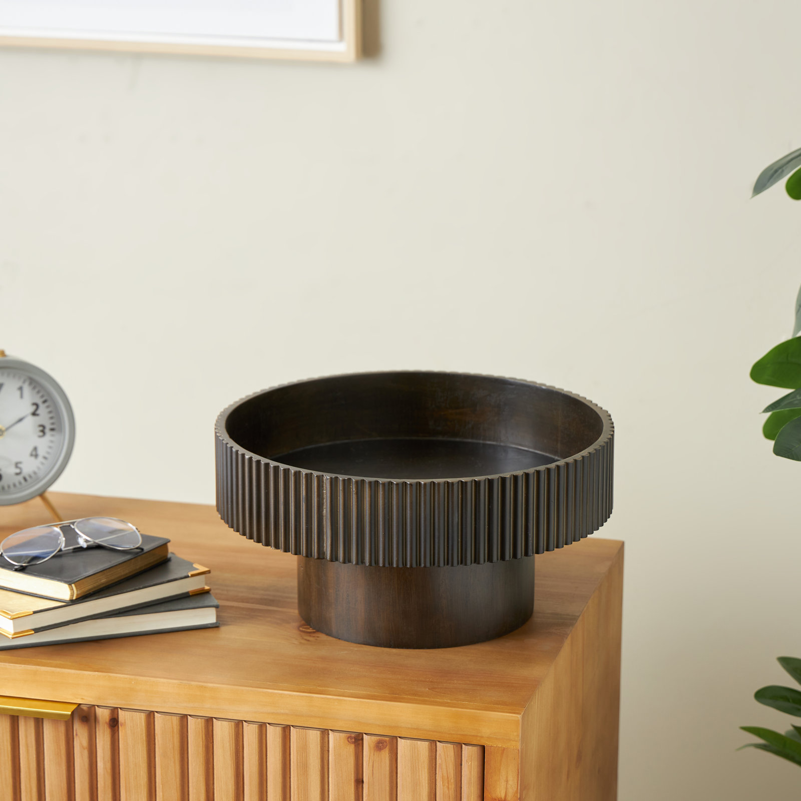 Wood Decorative Bowl, Brown
