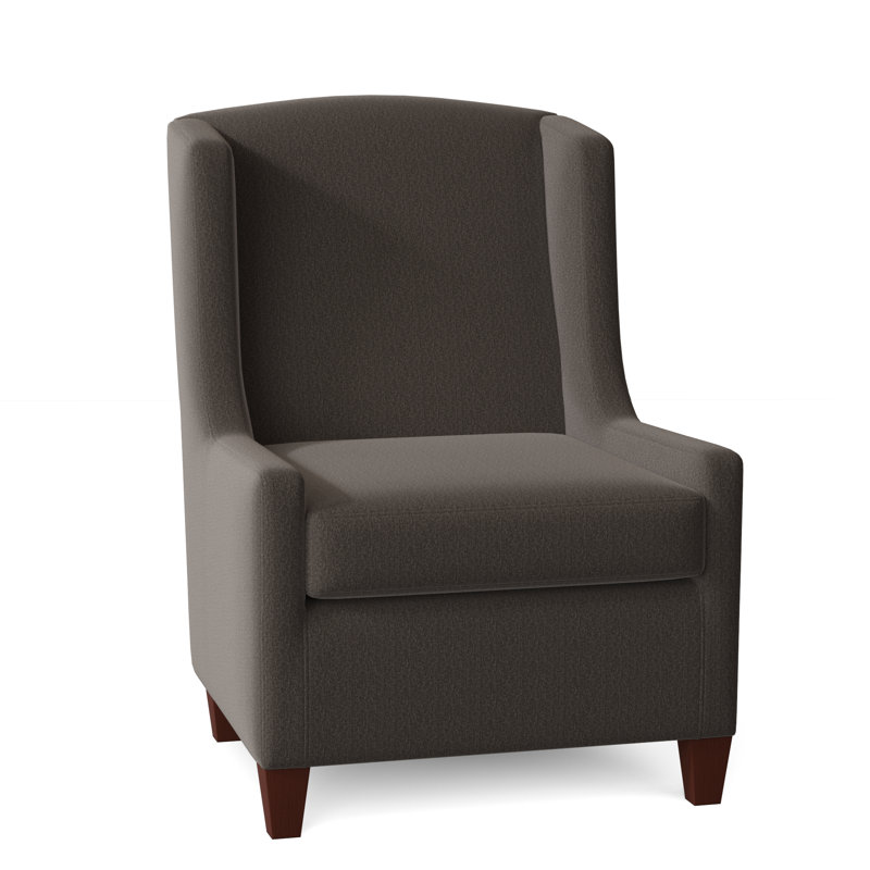 Fauteuil à oreilles de 31 po de largeur Sweetwater, Anello 42 sergé performance gris foncé, Oui, Pécan