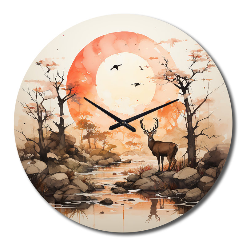 Horloge murale représentant la faune d'Afrique, Grand