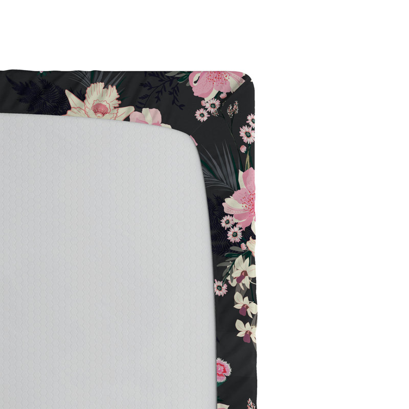 Ambesonne Vintage Fitted Sheet Aquarelle, Pastel Pink/Champagne Floral, King Fitted Sheet