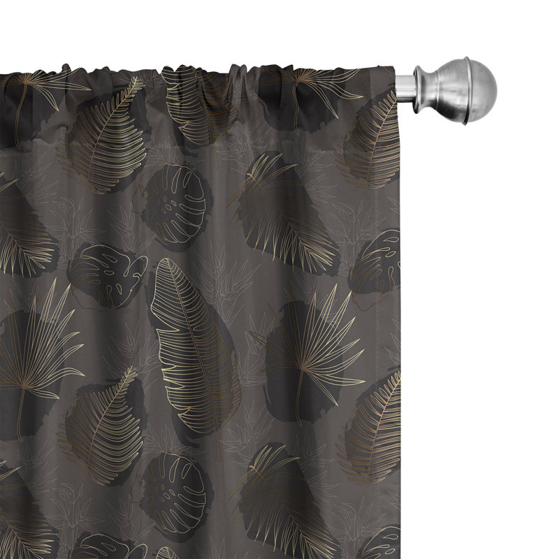 Voulis Semi Sheer Curtain Pair, 28" W x 84" L