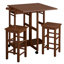 Table de salle à manger à abattants 3 pièces Hackett en teck, H 30,56 po x l 27,56 po x P 23,68 po-185749748