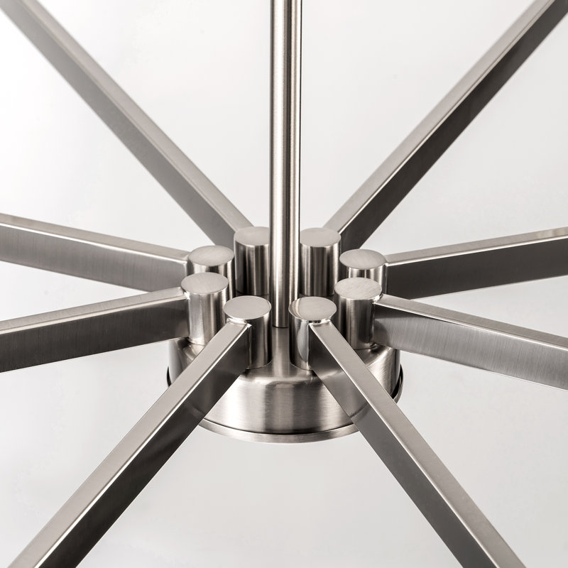 Sederick 8 - Light Dimmable Classic / Traditional Chandelier, Brushed Nickel