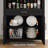 65" Tall Arched Storage Bookcase with Adjustable Shelves,Arched Cabinet with Drawer-554183897