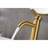 Bathroom Vanity Faucet Single Hole Deck Mount, Brushed Gold Handle, Stainless Steel, Stylish Look, Easy Installation Modern Accessory, Quick-124241794
