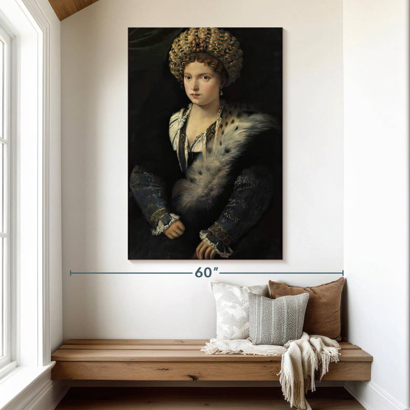 Portrait d’Isabella d'Est 1885, H 51 po x l 34 po
