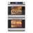 30-Inch Electric 5 Cu.Ft. Premium Double Wall Quiet, Rapid Convection, 7 Cook and Baking Modes, Dual Large Capacity Ovens, Stainless-Steel Unit, Self-Cleaning, Silver