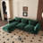 Minarik 3-Seat Chenille Fabric Upholstered Sectional Sofa With Ottoman-1557284151-1583857492