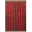 Tapis décoratif rouge à motif traditionnel rétro à motif rouge-2617613