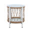 Table d'appoint d'extérieur 17,32 po Bohemian Garden - Corde tissée à la main avec structure en acier thermolaqué (table incluse seulement)