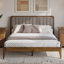 Bethelmie Solid Wood Upholstered Headboard Queen Bed Frame-97285328-107443382