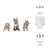 Trinx 3-Pieces Polyresin Cool Dogs Decor Figurines, Gold