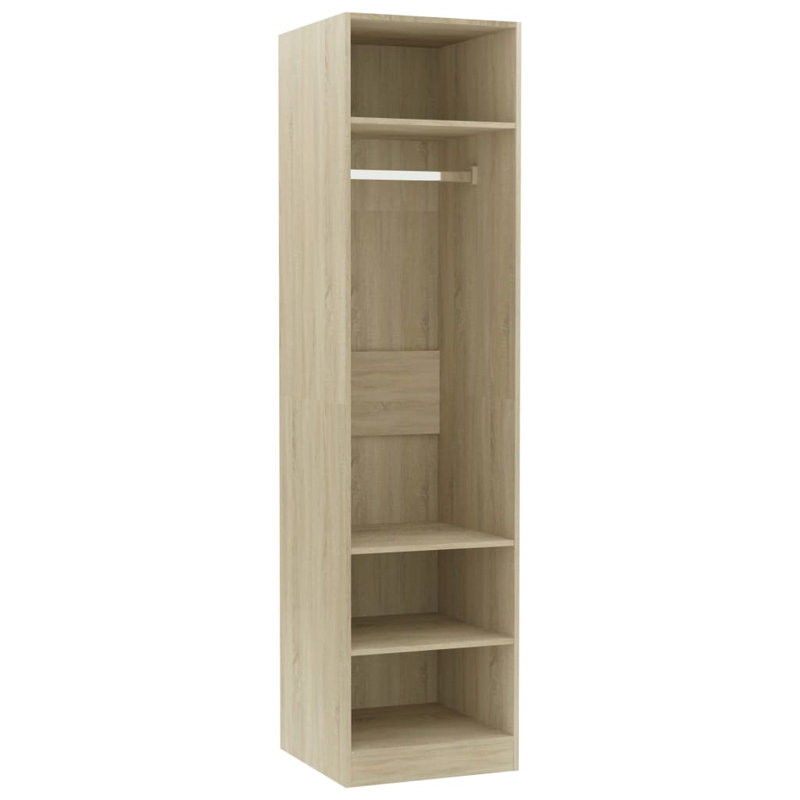 Abhainn Solid + Manufactured Wood Wardrobe, Sonoma Oak