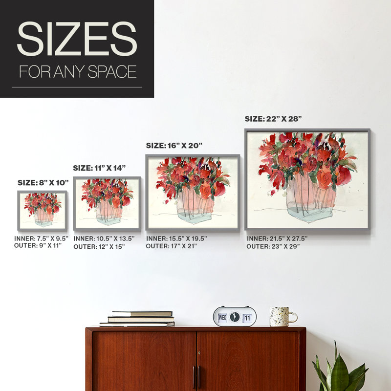 The Small Bunch II -Framed Print - Restickable, Grey, 16" H x 20" W